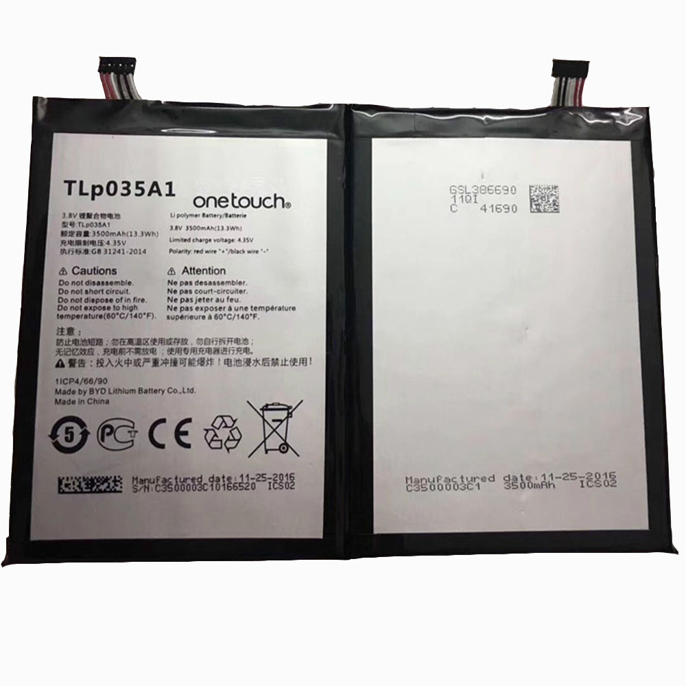 Batería para OneTouch-OT-800/802-799A/alcatel-TLP035A1